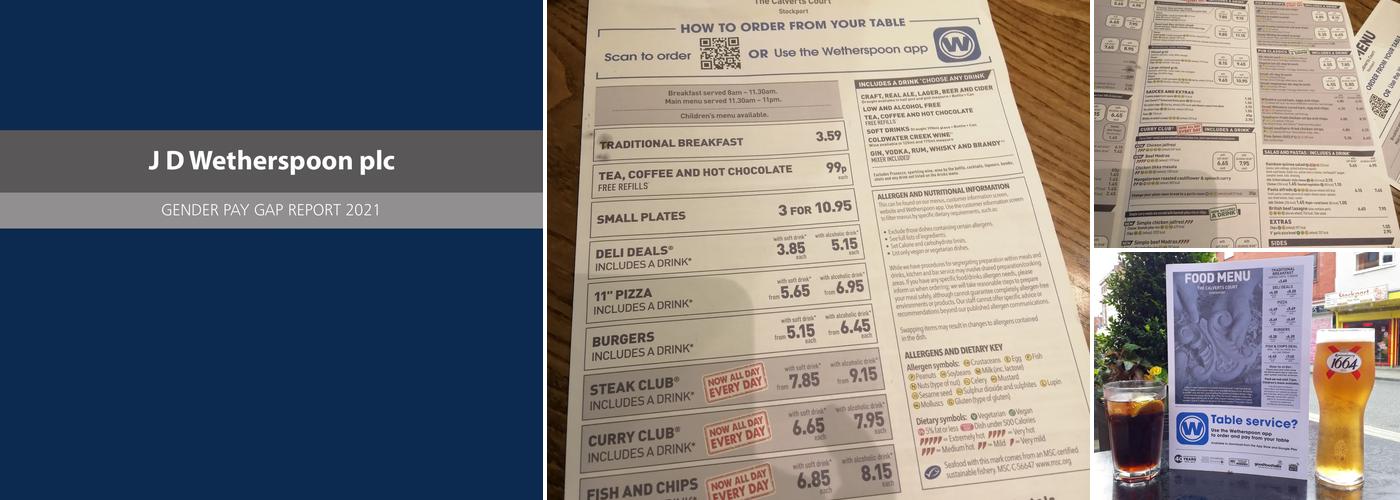 The Calverts Court - JD Wetherspoon Menu