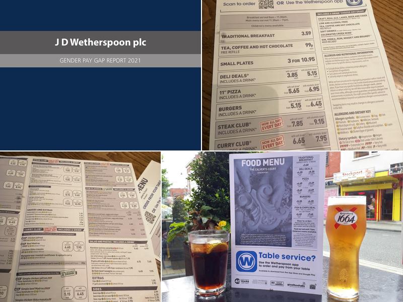 The Calverts Court - JD Wetherspoon Menu