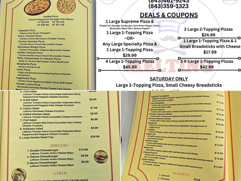 Melting Restaurant Menu