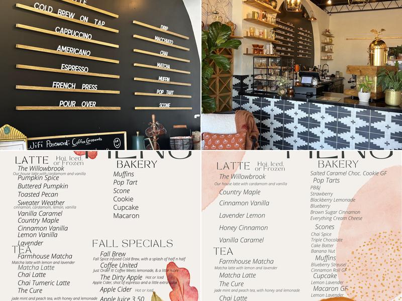 Willowbrook Grounds Menu