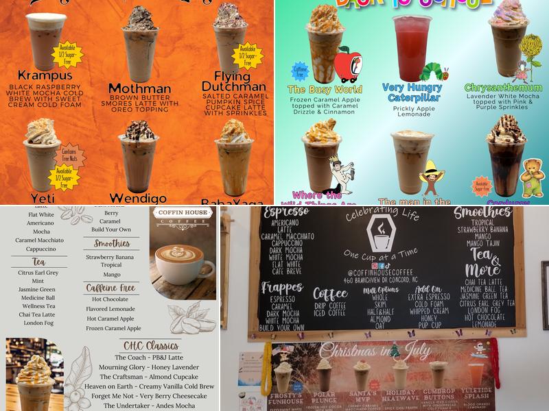 Coffin House Coffee Menu