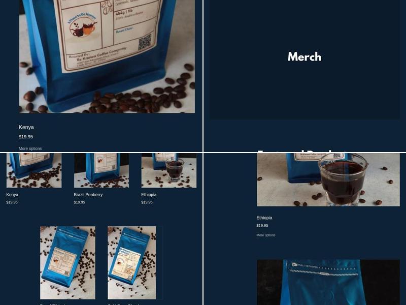 Be Known Coffee Company Menu