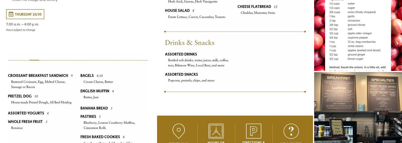 The Kitchen Café Menu