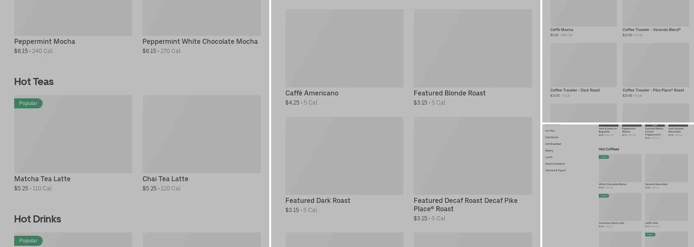 Starbucks Menu