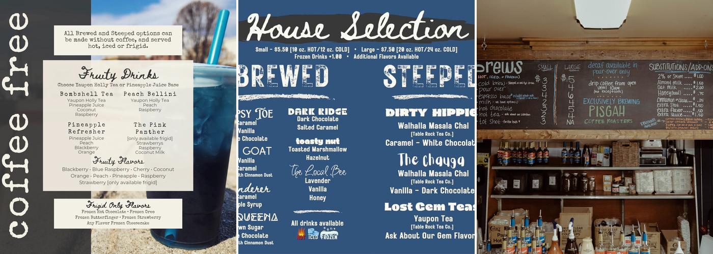 Chatuga Ridge Coffeehouse Menu