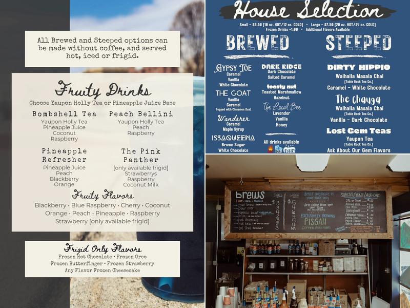 Chatuga Ridge Coffeehouse Menu