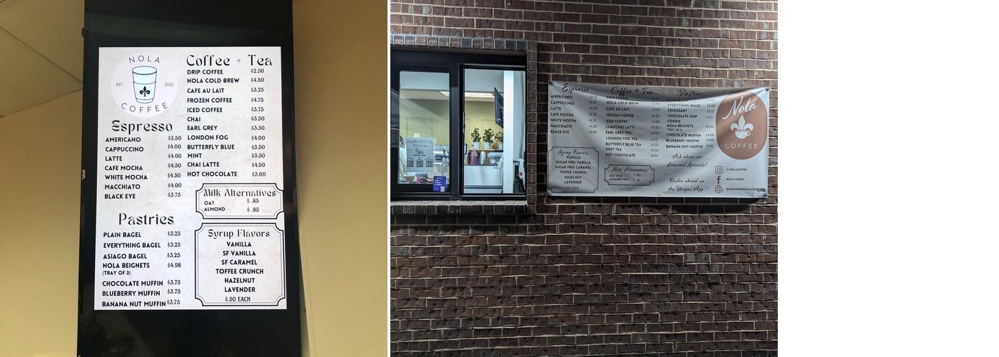 Grain & Grind Coffee Co. Menu