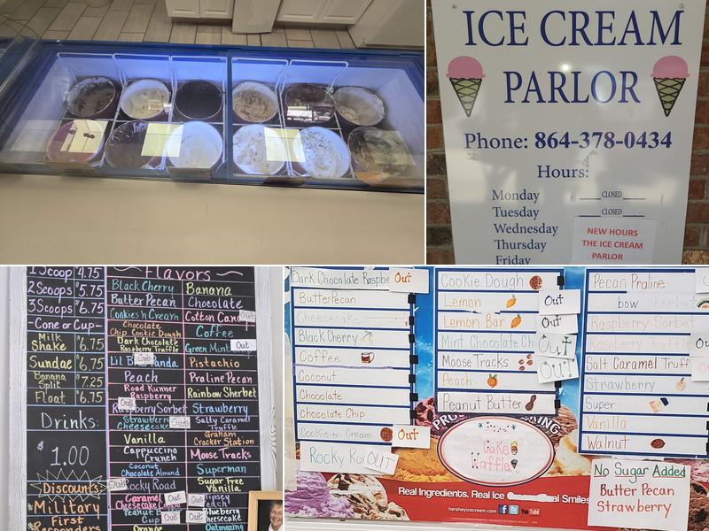 The Ice Cream Parlor Menu