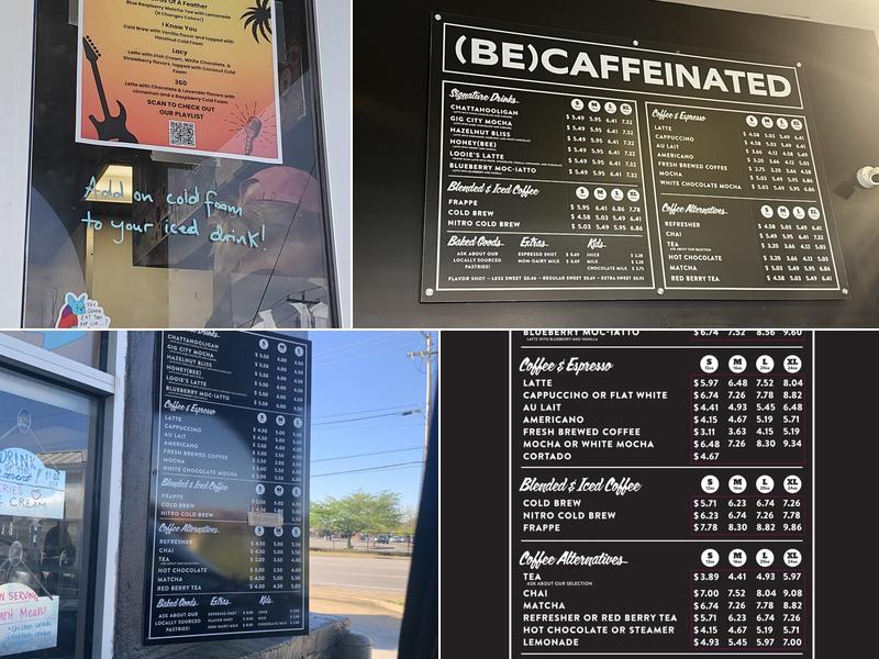Be Caffeinated Menu