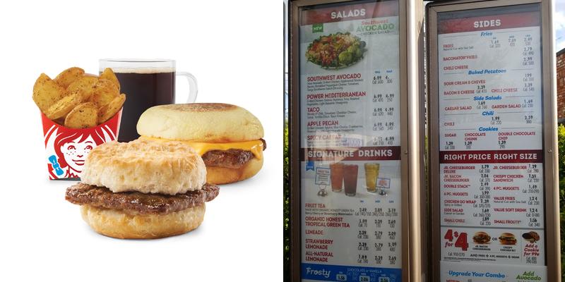 Wendy's Menu