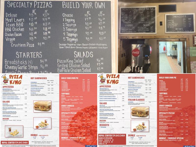 RC's Pizza King Menu