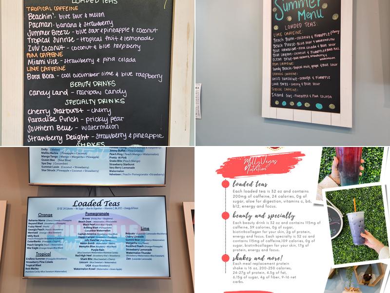 MillyVegas Nutrition & Energy Club Menu