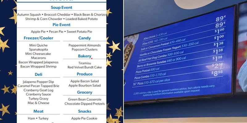 Sam's Club Cafe Menu