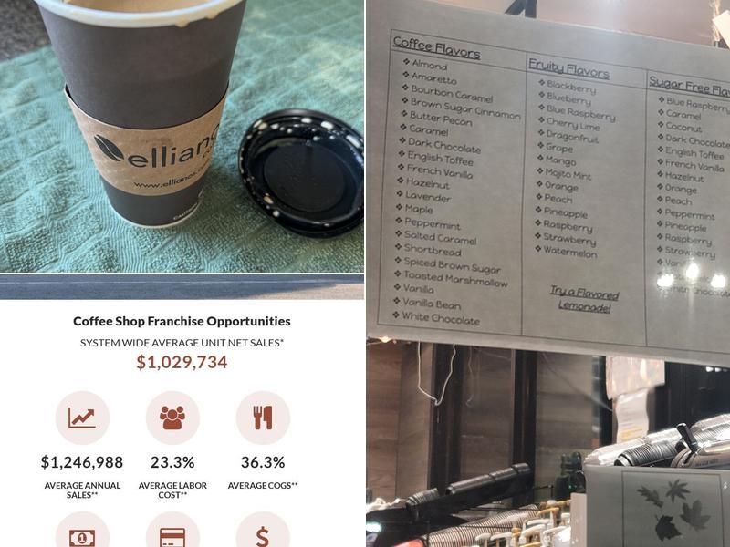 Ellianos Coffee - Tifton, GA Menu