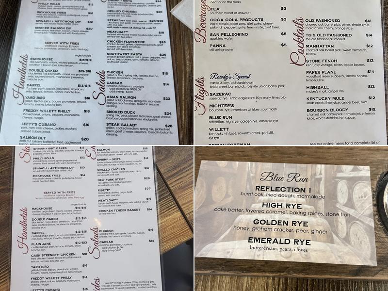 Charred Oak Kitchen + Bar Menu