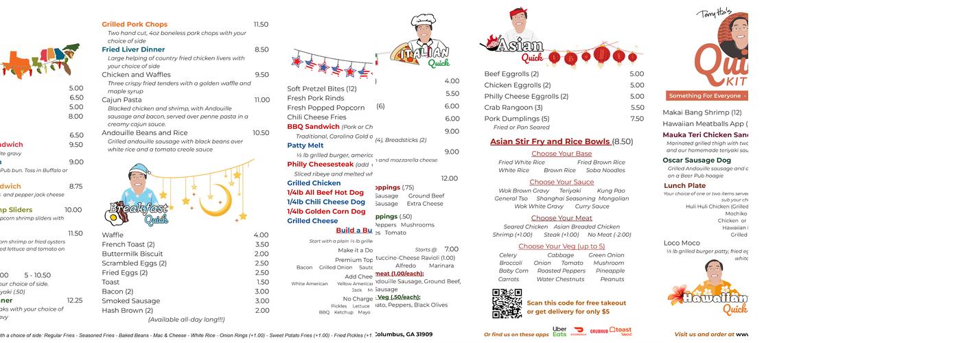 Terry Ho's Quick Kitchen Menu
