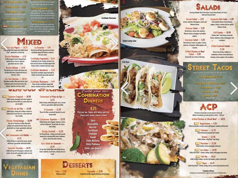 El Campestre Menu