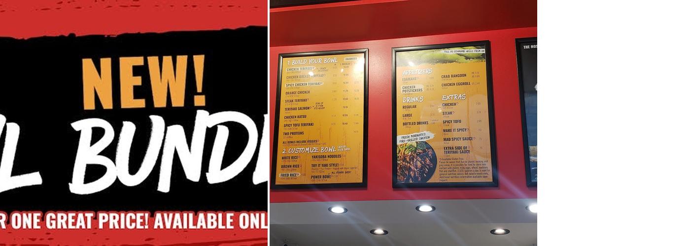 Teriyaki Madness Menu