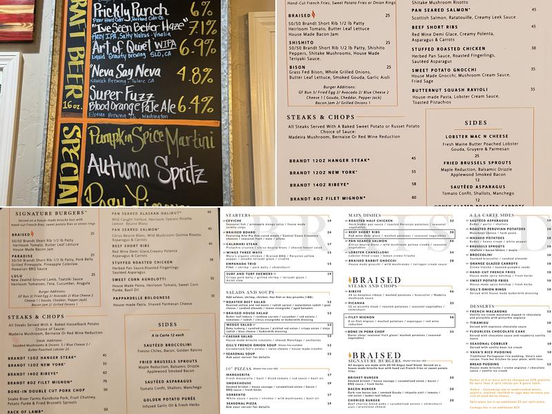 Braised Kitchen Menu