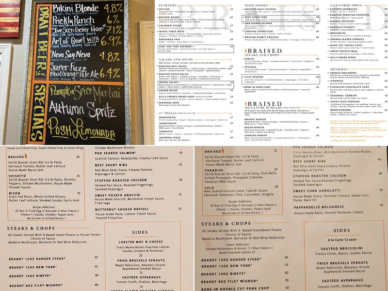 Braised Kitchen Menu