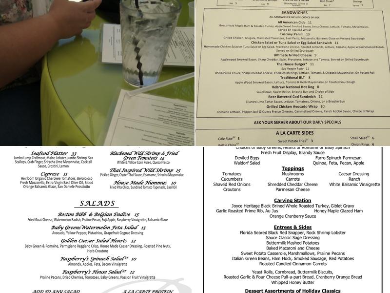 On the Green Cafe Menu