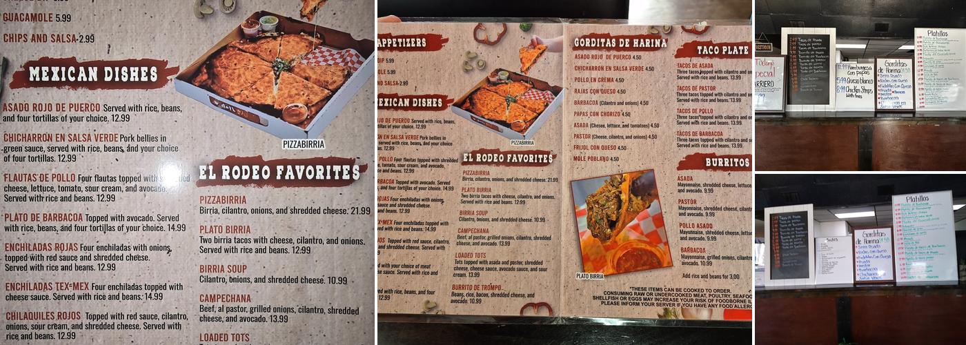 EL RODEO Menu