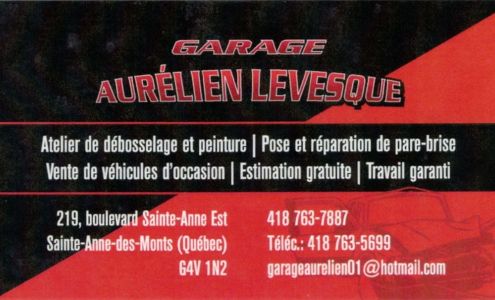 Garage Aurelien Levesque 219 Bd Ste Anne E, Sainte-Anne-des-Monts Quebec G4V 1N2