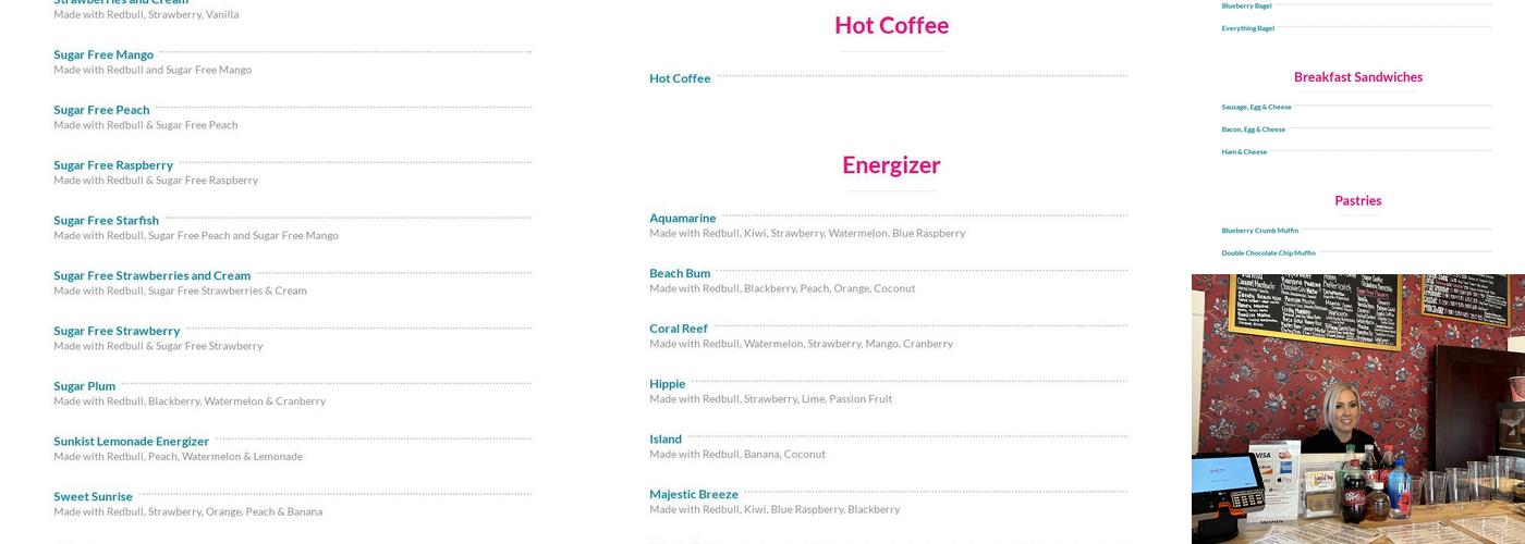 Graceful Rays Coffee Menu