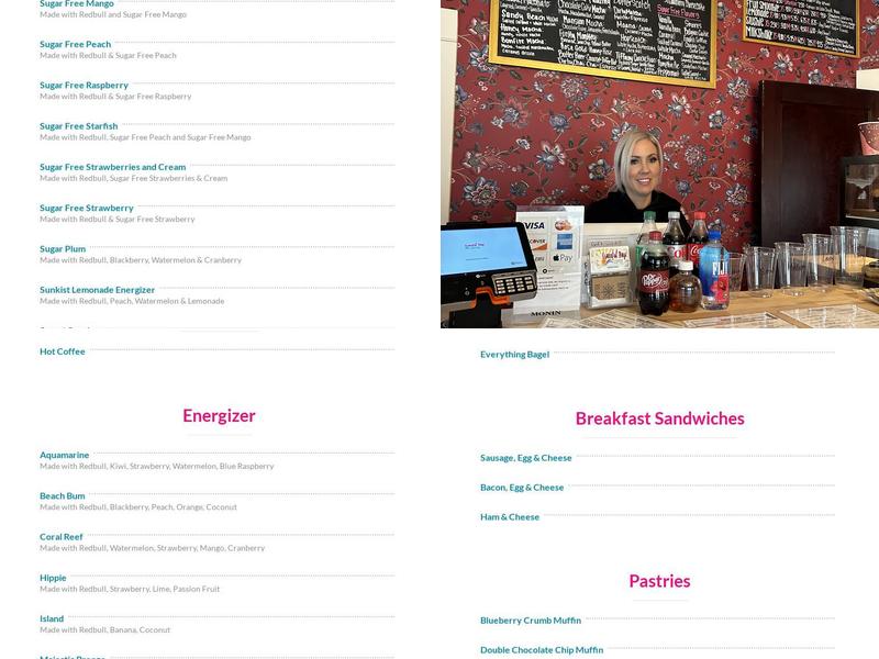 Graceful Rays Coffee Menu