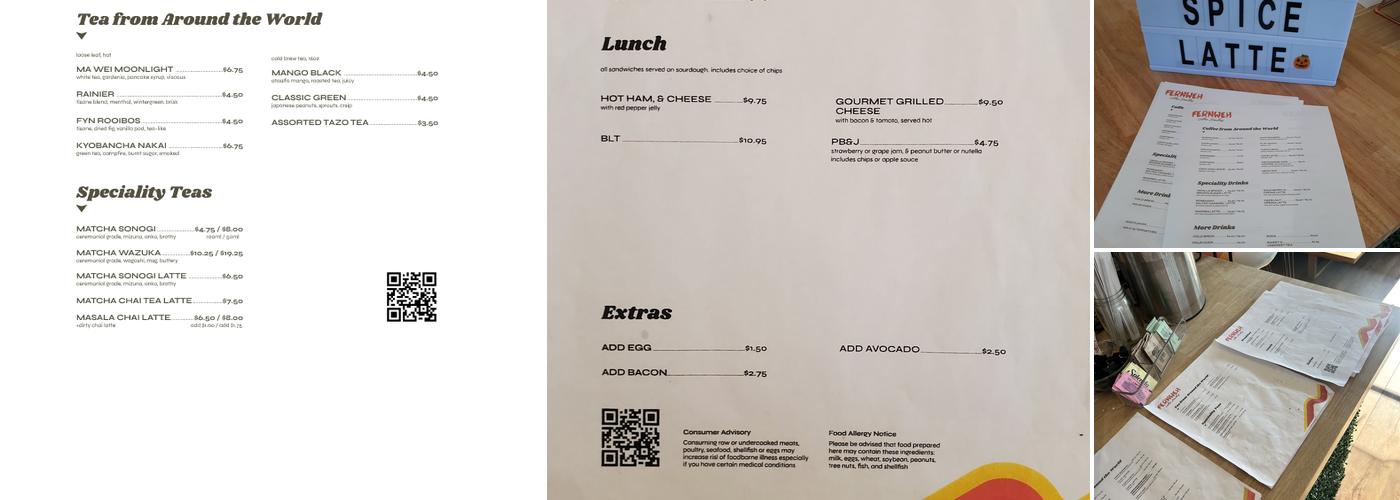 Fernweh Coffee Roastery Menu