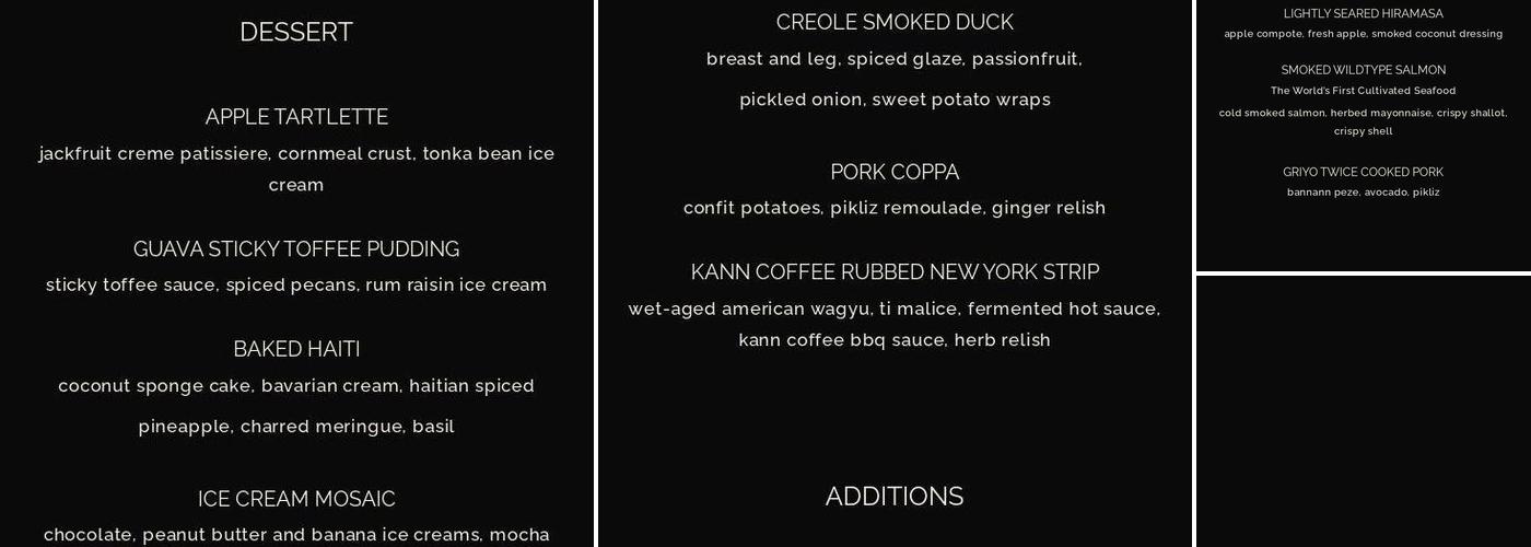 kann Menu