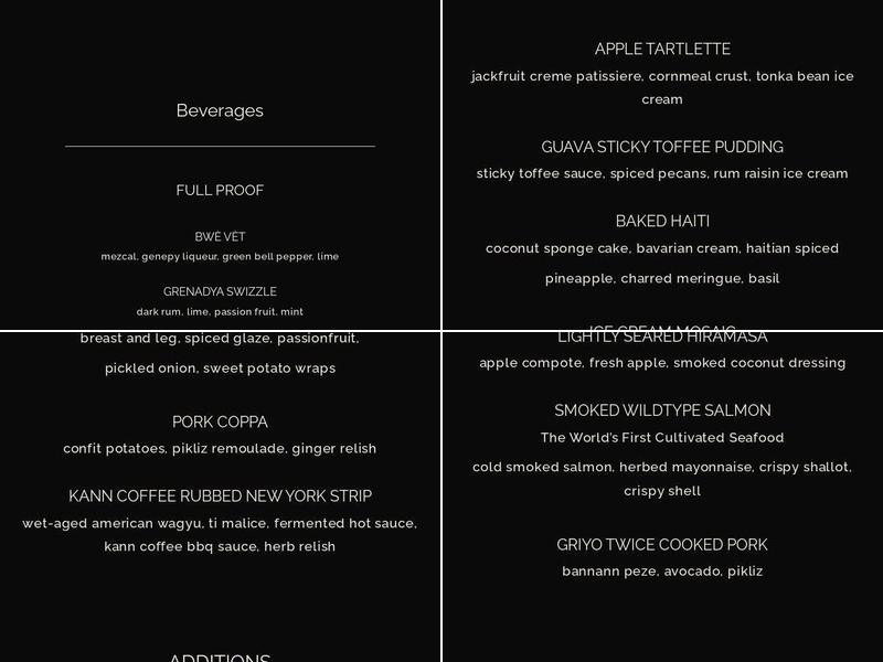 kann Menu