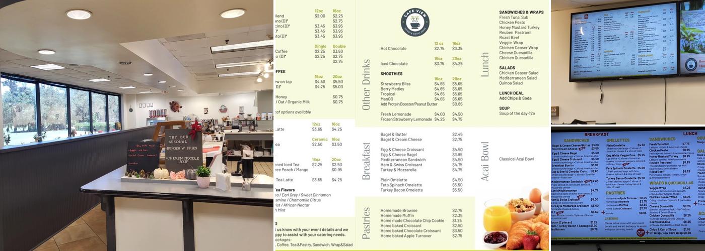 The Cafe View Menu
