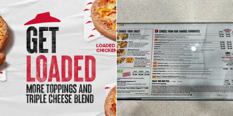 Pizza Hut Delivery Menu