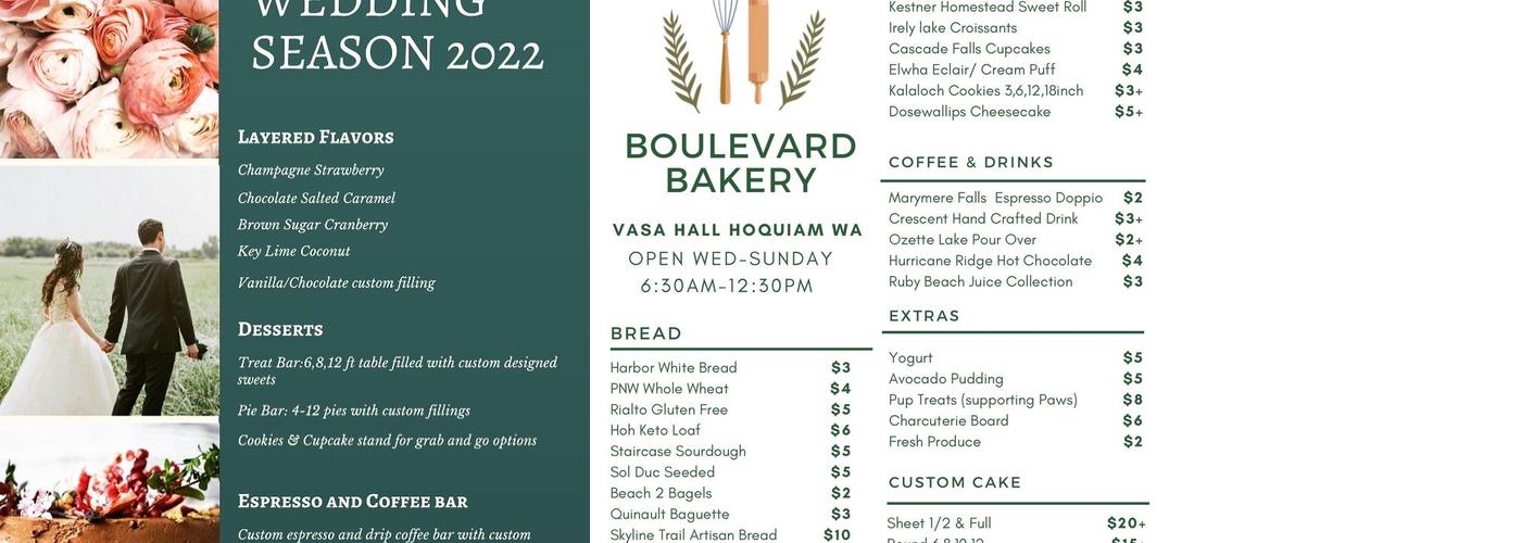 Boulevard Bakery Menu