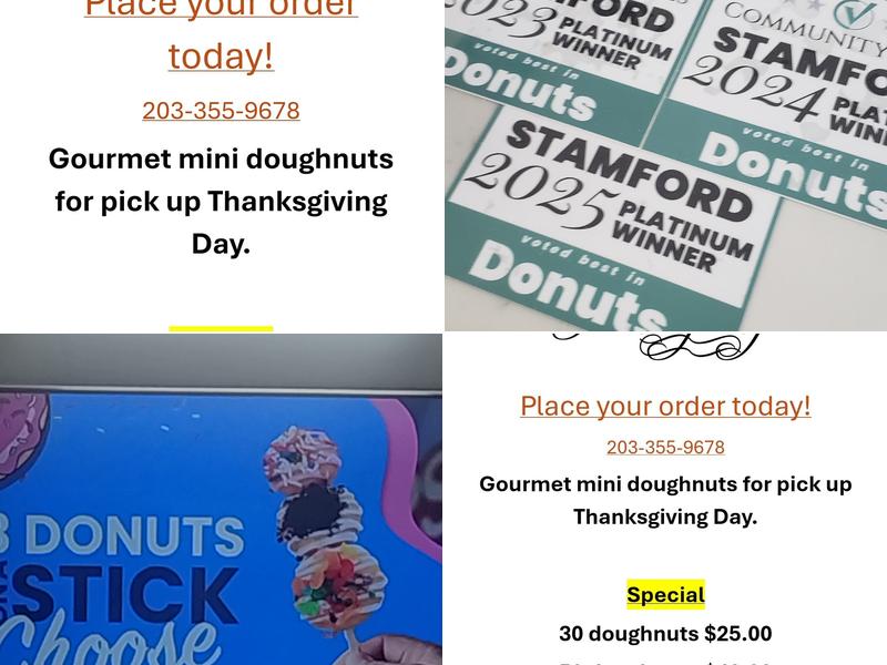 So Fresh Doughnut Co. Menu