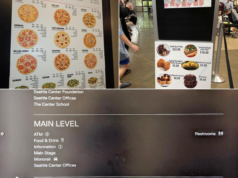 Seattle Center Armory Food & Event Hall Menu