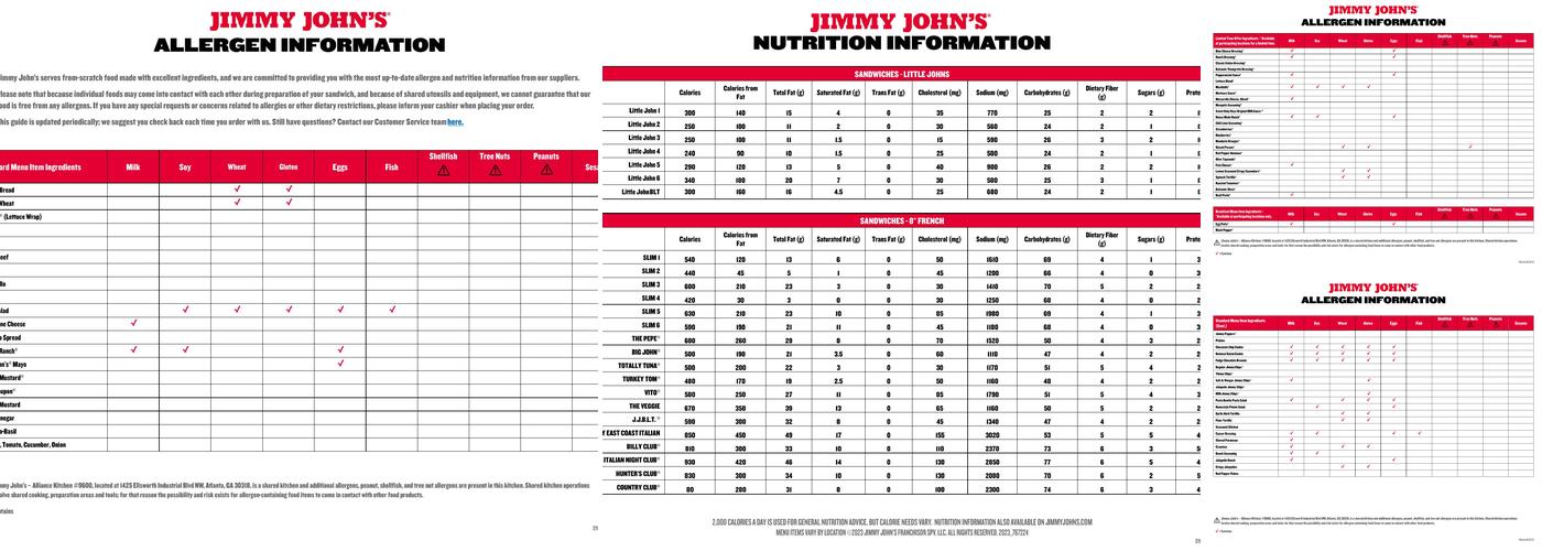 Jimmy John's Menu