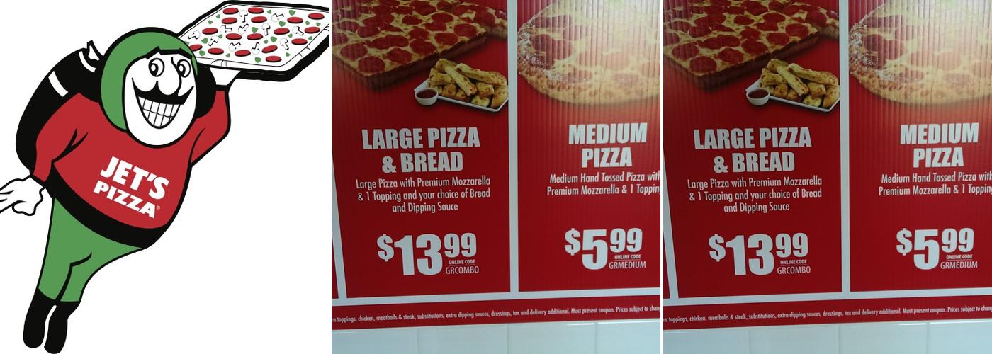 Jet's Pizza  Menu