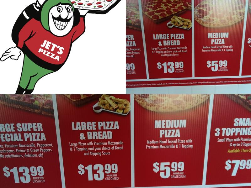 Jet's Pizza  Menu