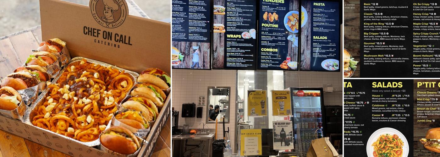 Chef On Call Menu