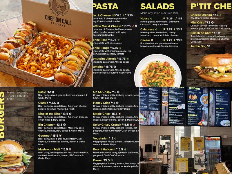 Chef On Call Menu