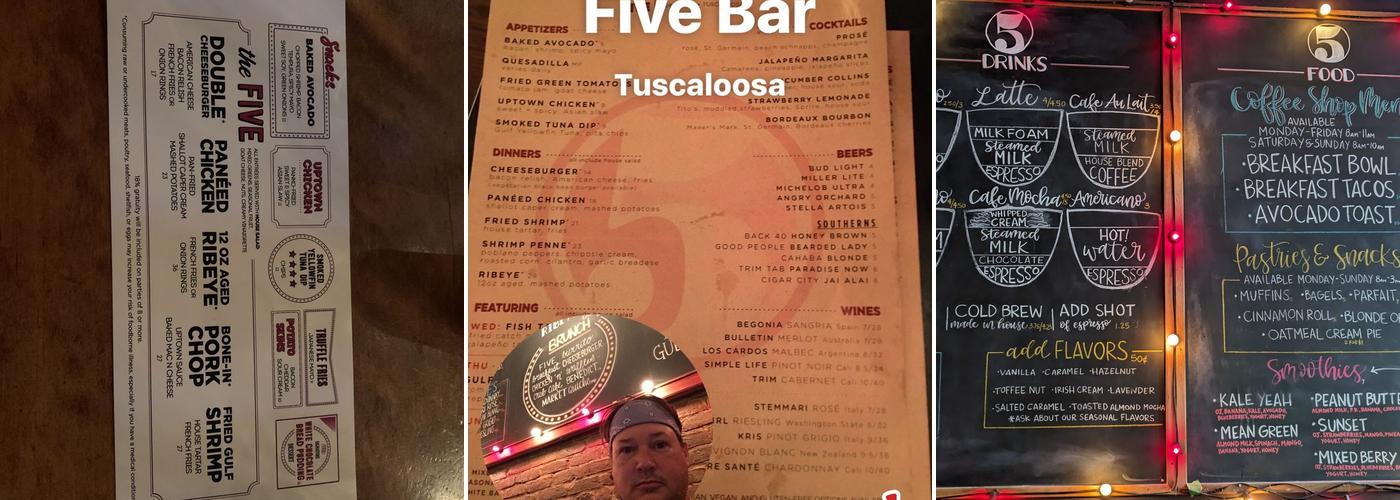 FIVE Java Menu