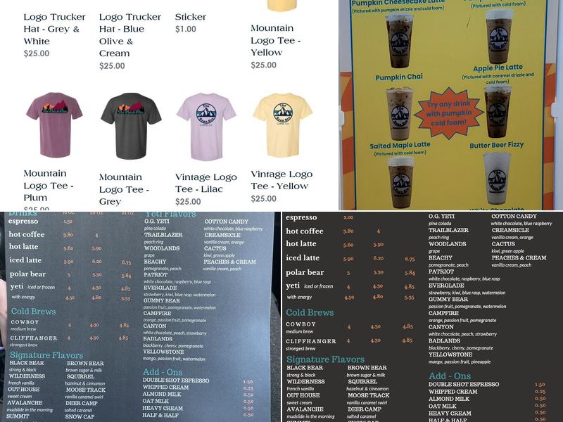 The Bean Bro Menu