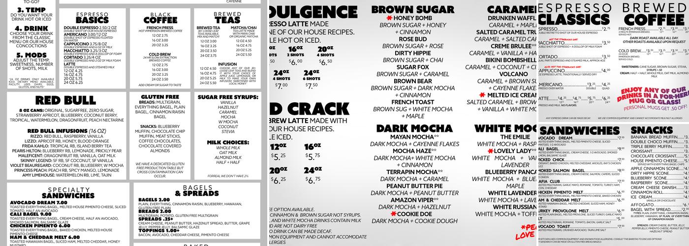 Coffee Mafia Menu