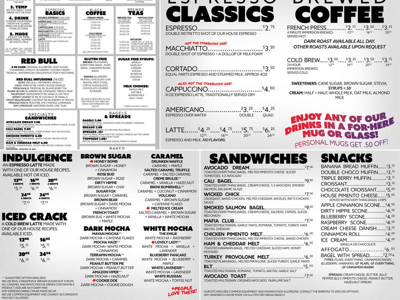 Coffee Mafia Menu