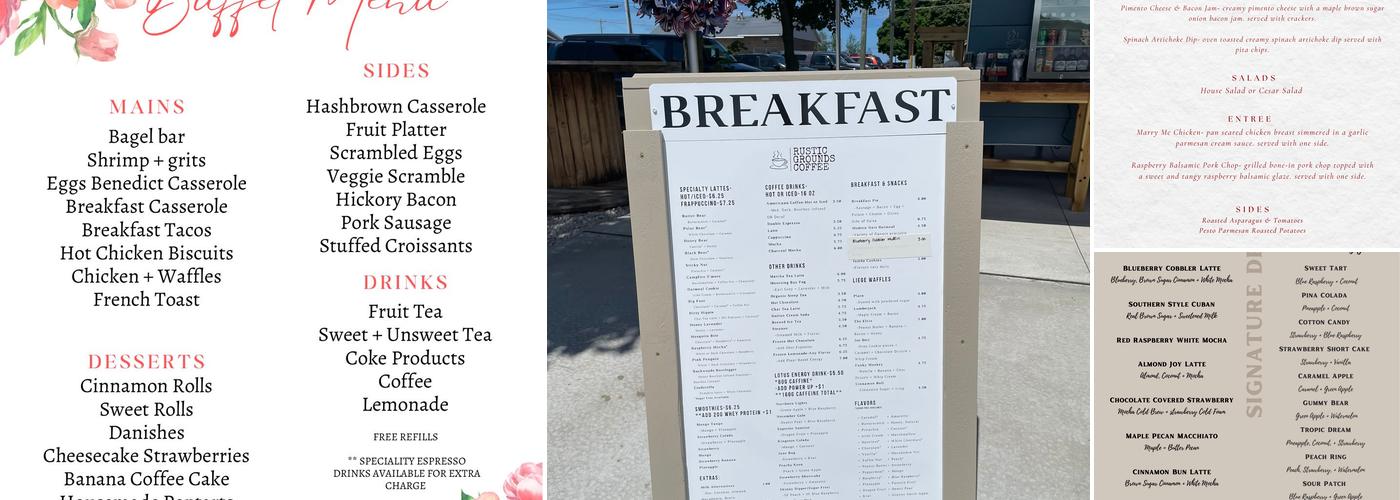 Rustic Grounds Coffee Co. Menu