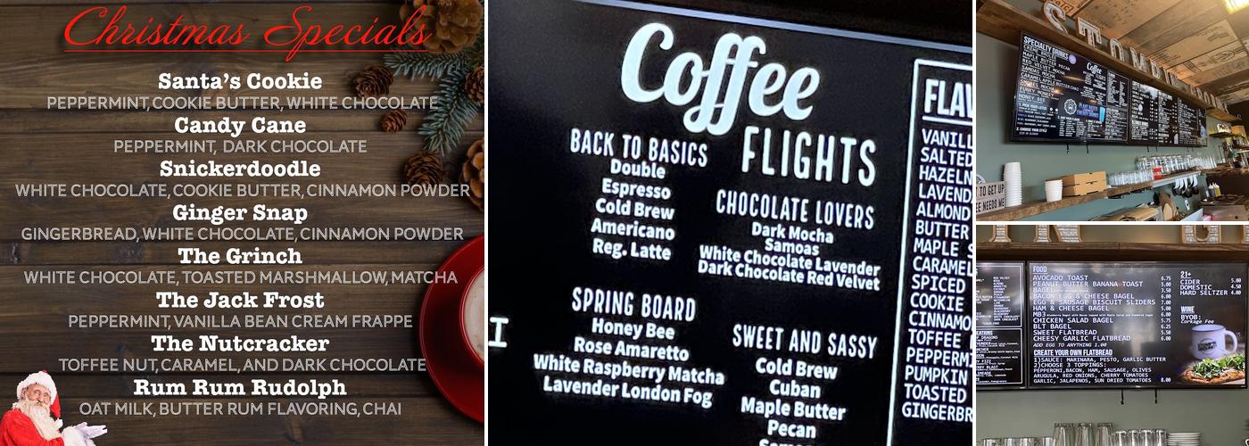 Stompin' Grounds Coffee House Menu