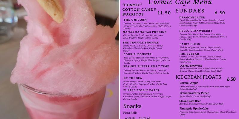 Cosmic Cafe Menu