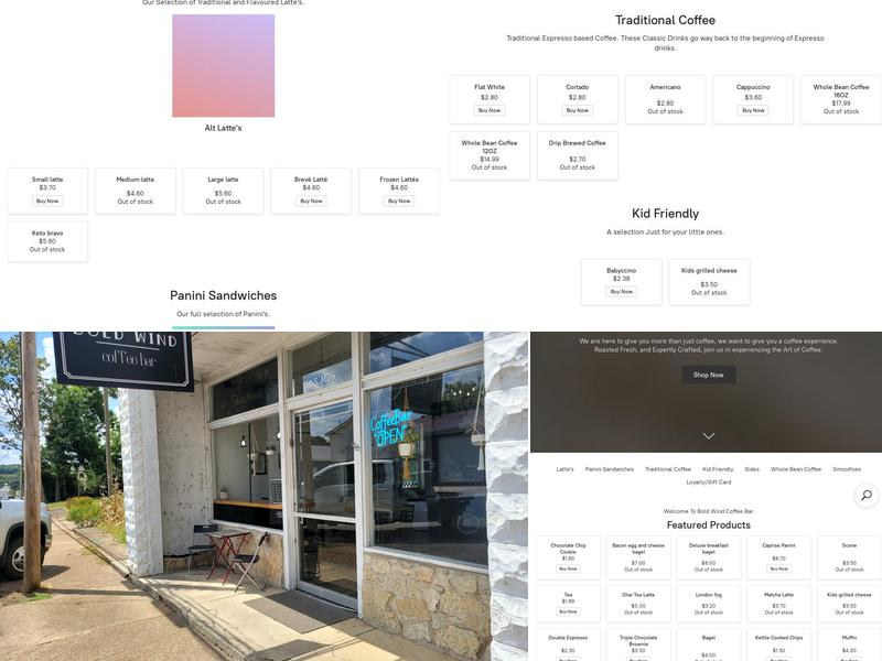 Bold Wind Coffee Bar Menu